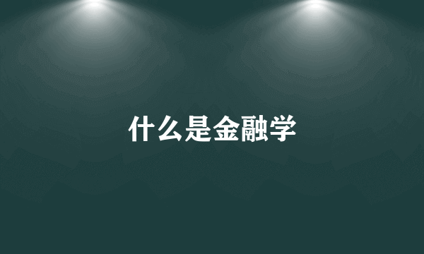 什么是金融学