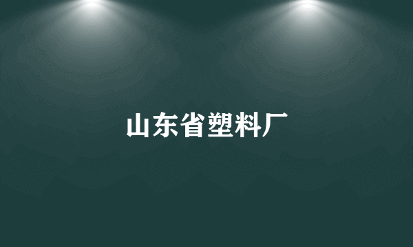 山东省塑料厂
