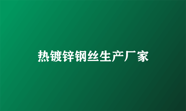 热镀锌钢丝生产厂家