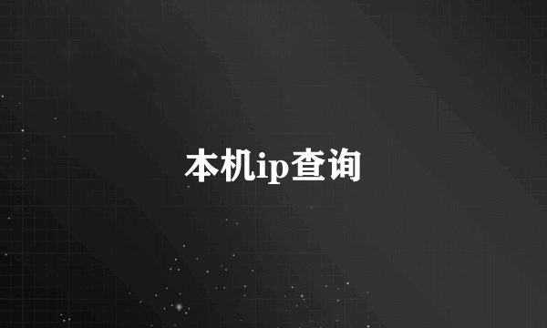 本机ip查询