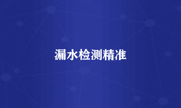 漏水检测精准