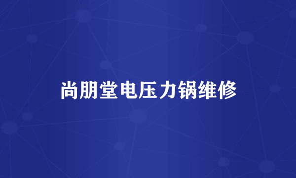 尚朋堂电压力锅维修