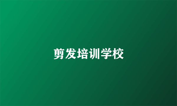 剪发培训学校