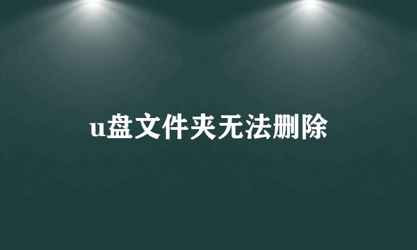 u盘文件夹无法删除