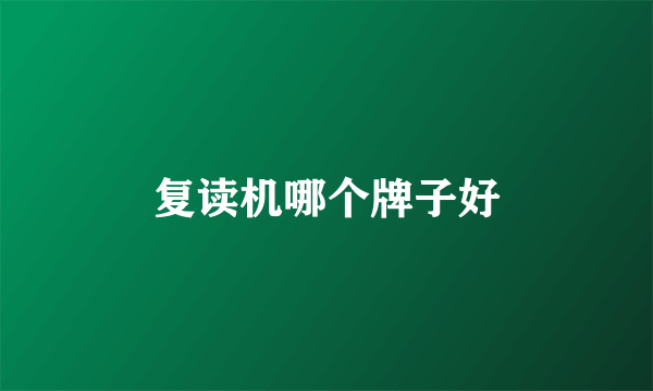 复读机哪个牌子好