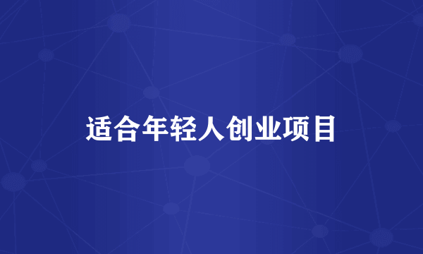 适合年轻人创业项目