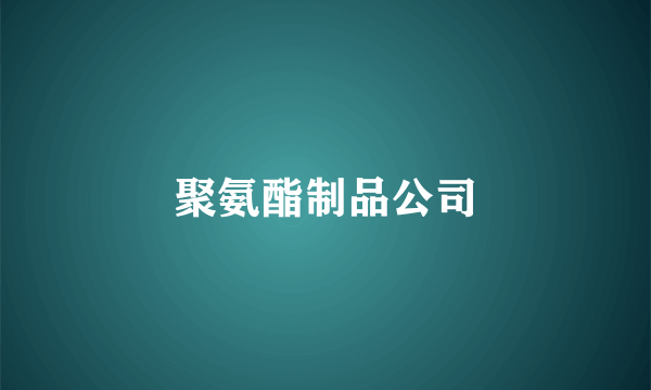 聚氨酯制品公司