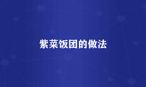紫菜饭团的做法