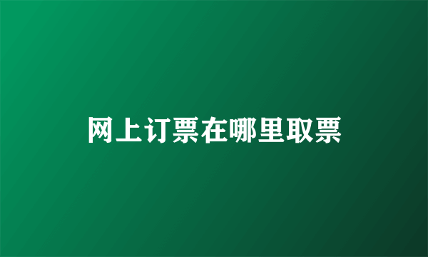 网上订票在哪里取票