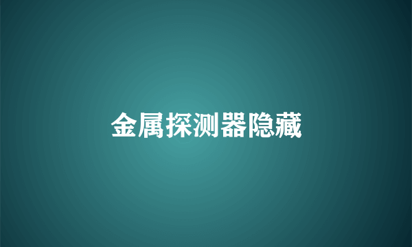 金属探测器隐藏