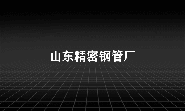 山东精密钢管厂