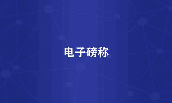 电子磅称