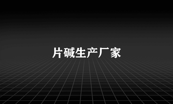 片碱生产厂家