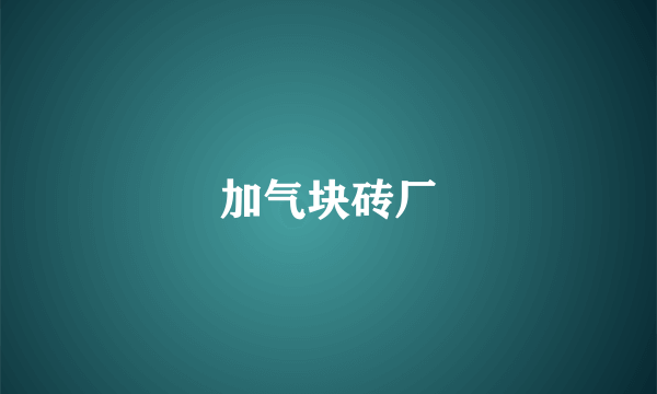 加气块砖厂