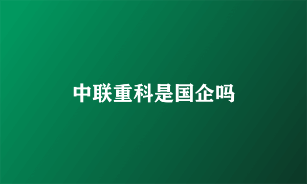 中联重科是国企吗