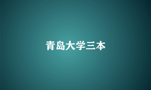 青岛大学三本