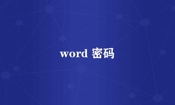 word 密码