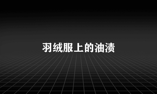 羽绒服上的油渍