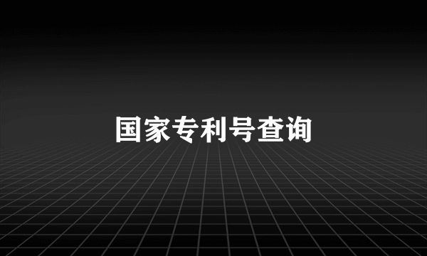 国家专利号查询