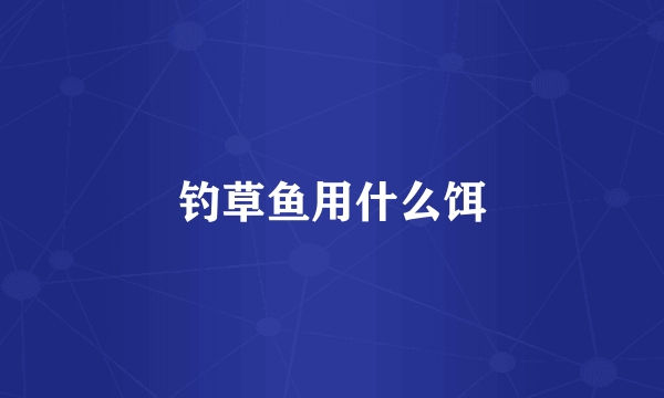 钓草鱼用什么饵