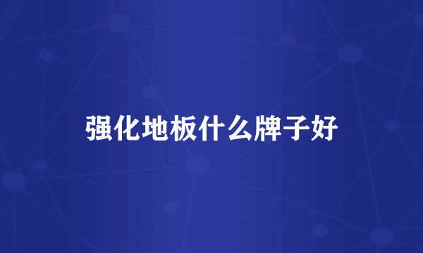 强化地板什么牌子好