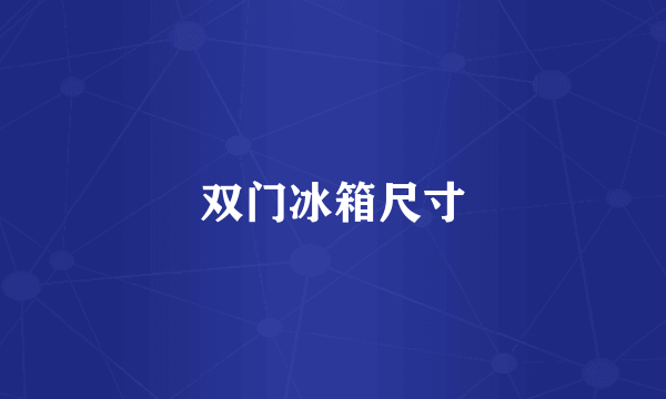 双门冰箱尺寸
