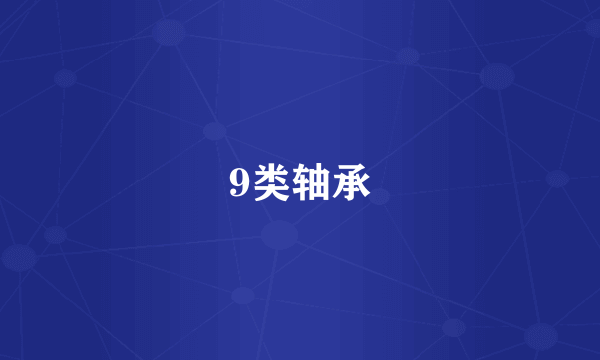 9类轴承