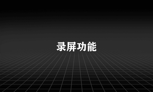 录屏功能