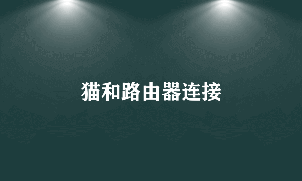 猫和路由器连接