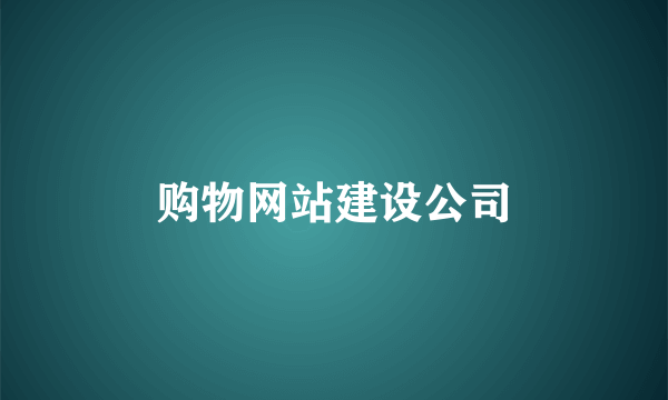 购物网站建设公司