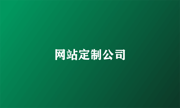 网站定制公司