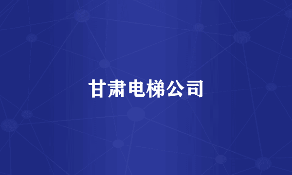 甘肃电梯公司