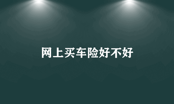 网上买车险好不好