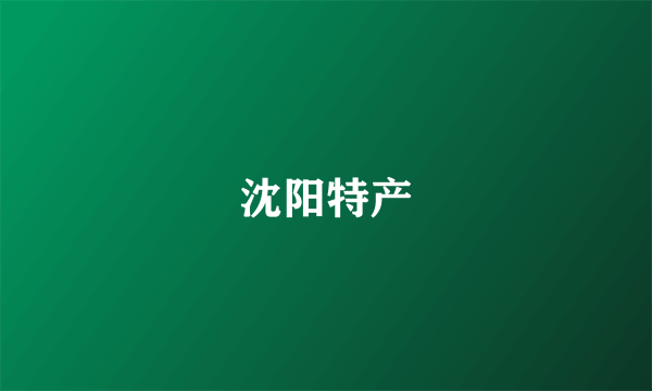 沈阳特产