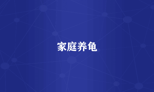 家庭养龟
