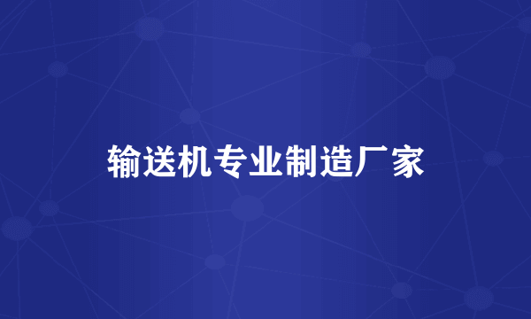 输送机专业制造厂家