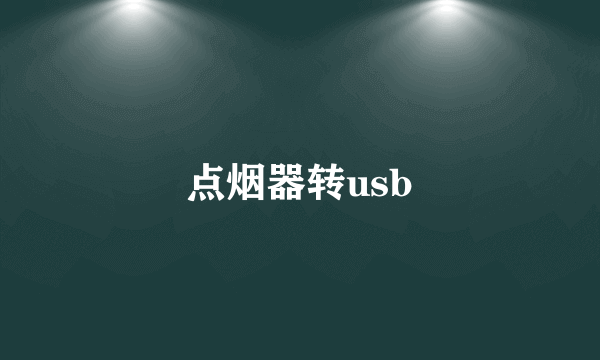 点烟器转usb