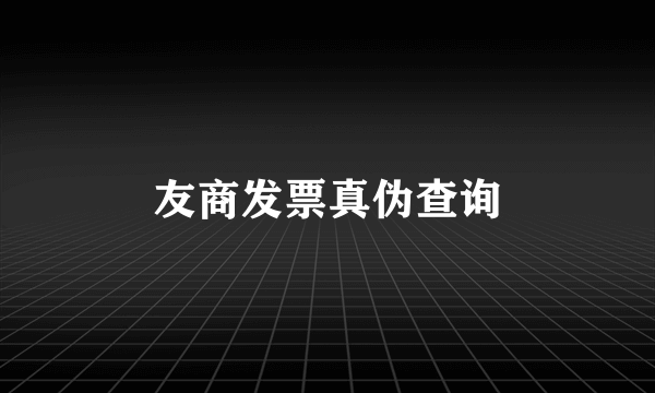 友商发票真伪查询