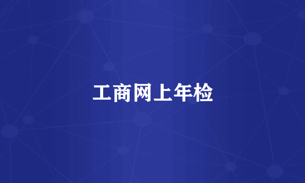 工商网上年检