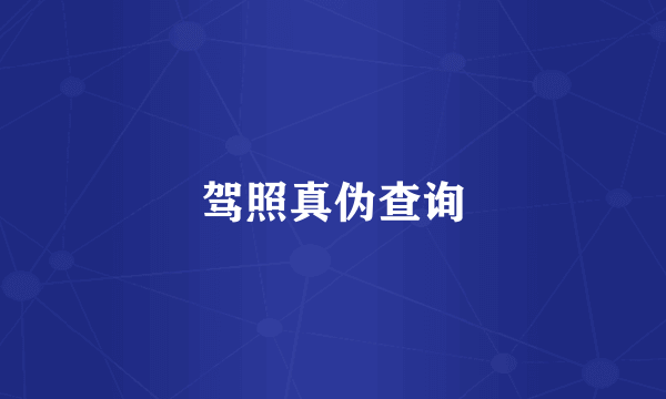 驾照真伪查询