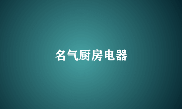 名气厨房电器