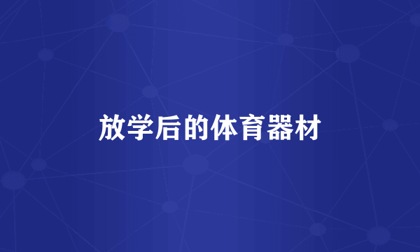 放学后的体育器材