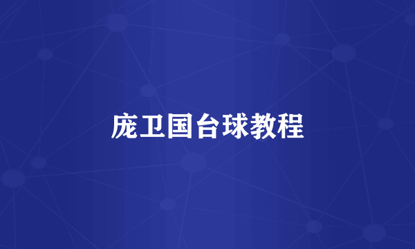 庞卫国台球教程