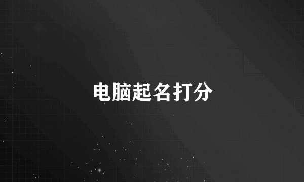 电脑起名打分