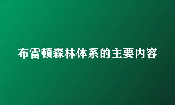 布雷顿森林体系的主要内容