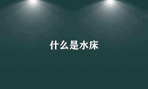 什么是水床