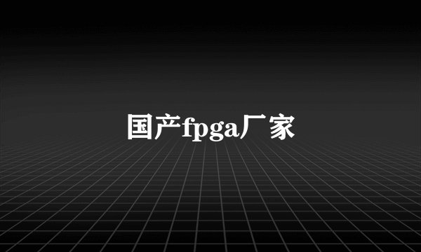 国产fpga厂家
