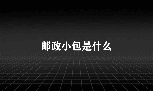 邮政小包是什么