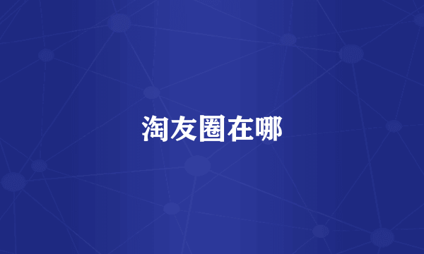淘友圈在哪