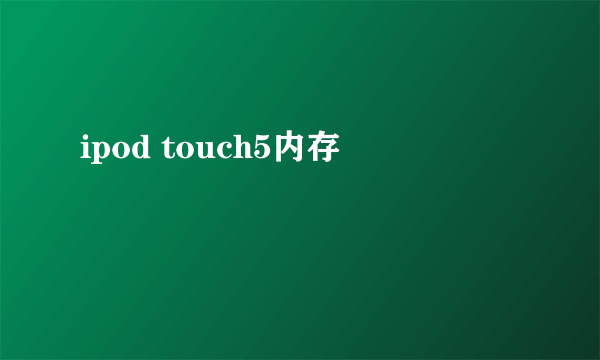 ipod touch5内存